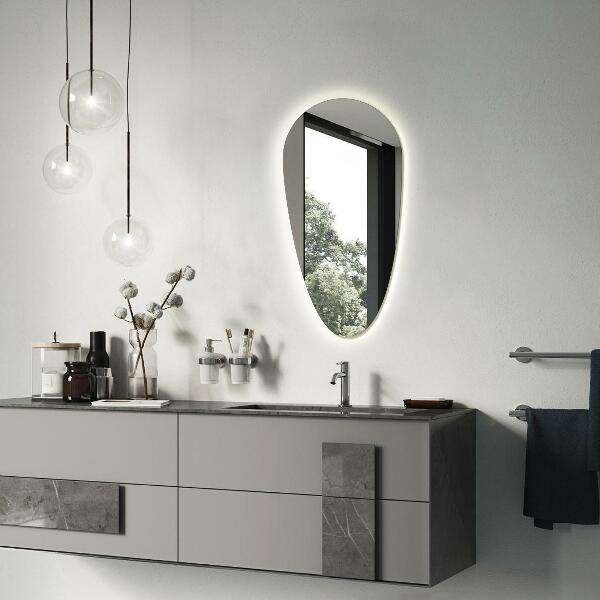 Ledes fürdőszobai tükör csep 50x100 cm