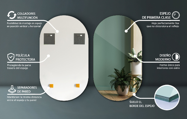 Ovál tükör 52x90 cm