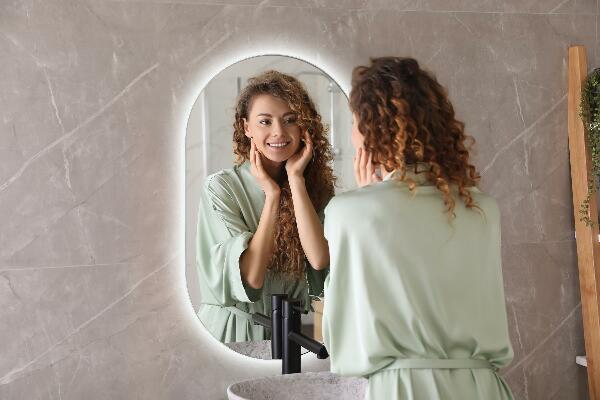 Ledesovális tükör 40x70 cm