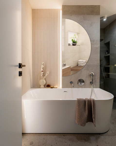 Modern fali tükör 45x90 cm