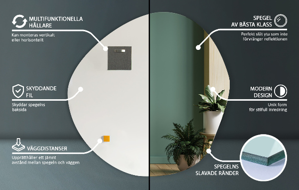 Szabálytalan tükrök 48x48 cm