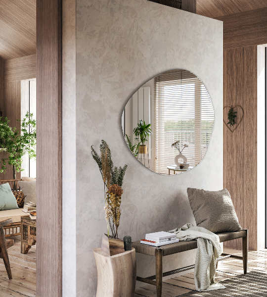 Szokatlan forma tükör 77x77 cm