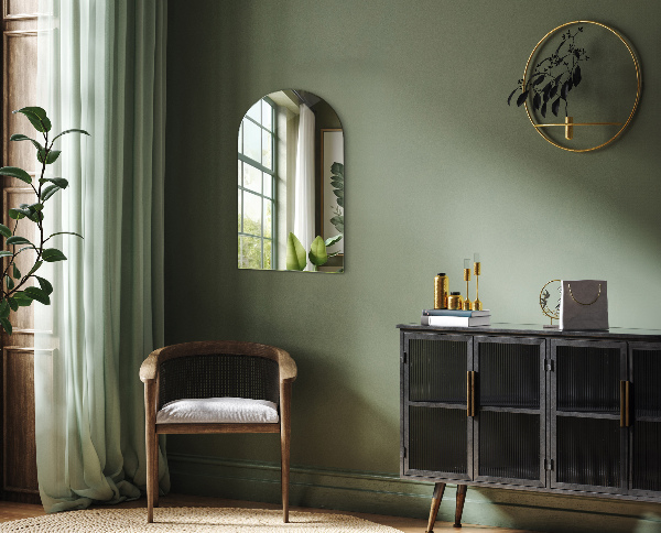 Félig ovális tükör 45x80 cm