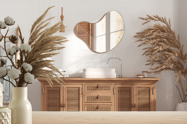 Tükör egyedi alakú keret nélküli 77x77 cm