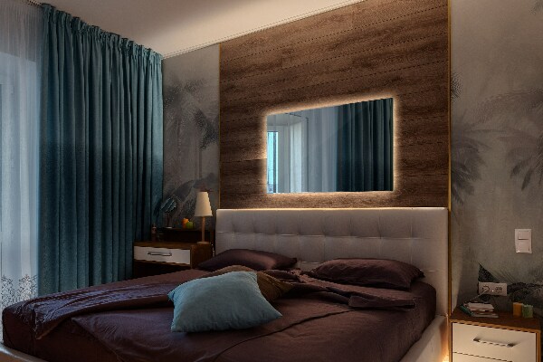 Modern nappali tükör 60x40 cm