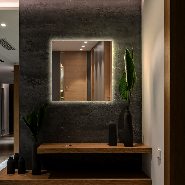 Modern fürdőszobai tükör 50x50 cm