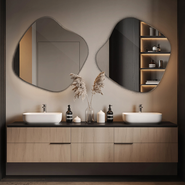 Szabálytalan tükör folt eredeti 58x59 cm