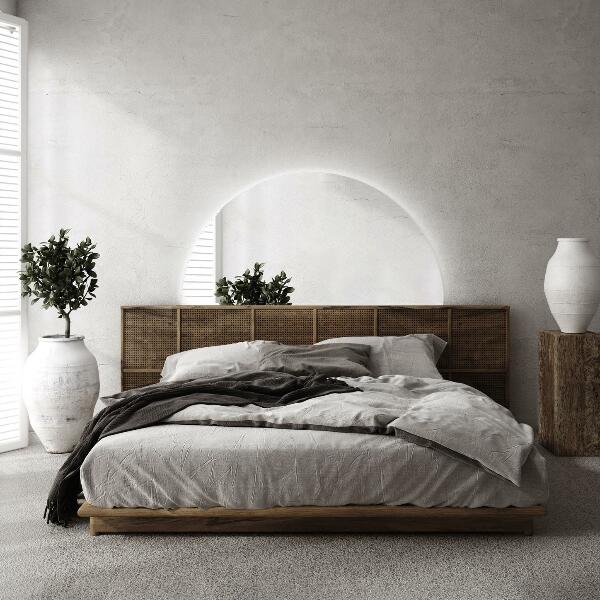 Félkör ledes tükör 35x70 cm