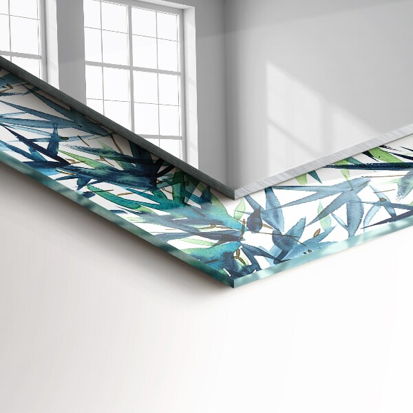 Design tükör Bambuszlevelek akvarellben