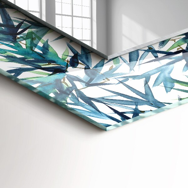 Design tükör Bambuszlevelek akvarellben