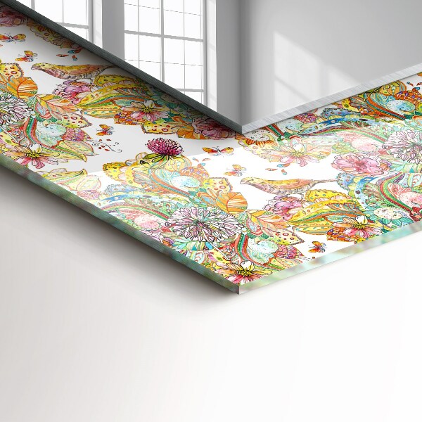 Tükör dekoráció Színes pillangóvirágok