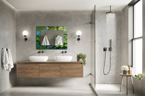 Tükör nyomtatott kerettel Vízililiom por