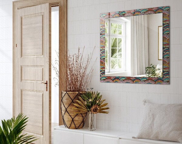 Design fali tükör Színes ívek Hullámok