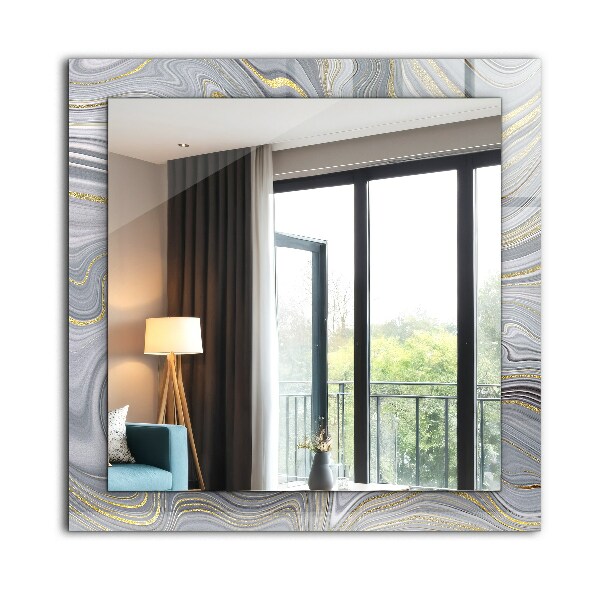 Tükör keret nyomtatással Absztrakt márvány motívumok