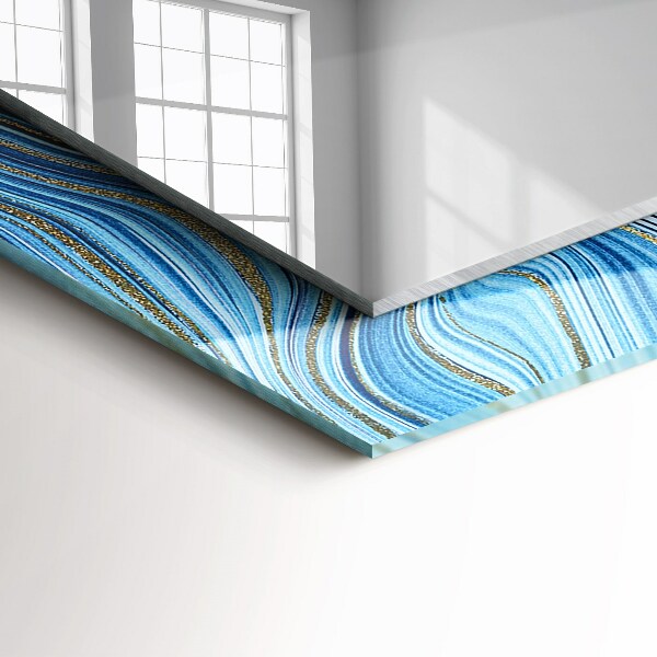 Dekor tükör Kék absztrakt minta