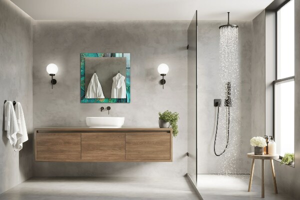 Tükör dekoráció Zöld absztrakt textúra