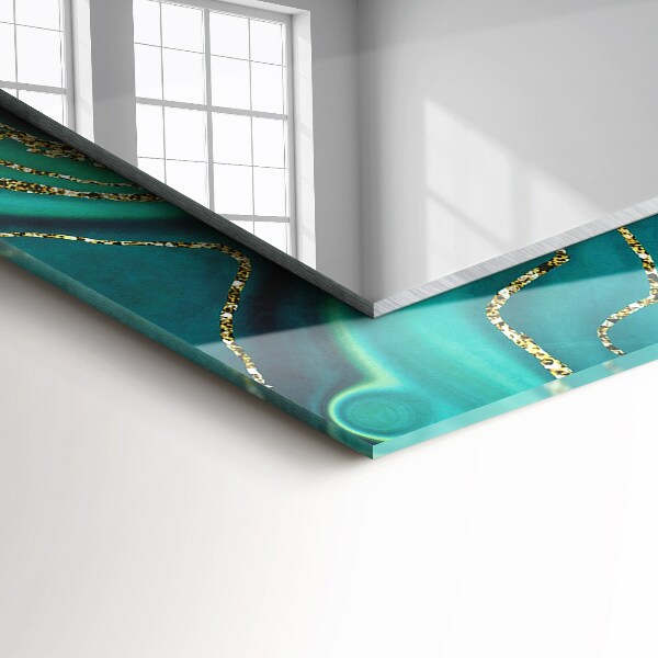 Tükör dekoráció Zöld absztrakt textúra