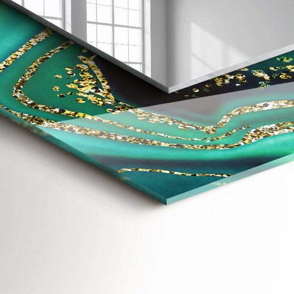 Tükör dekoráció Zöld absztrakt textúra