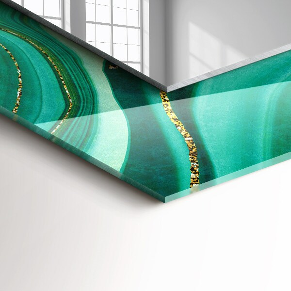 Design fali tükör Zöld absztrakt textúra