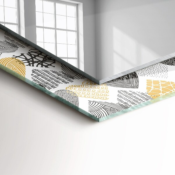 Tükör fali dísz Színes szívek