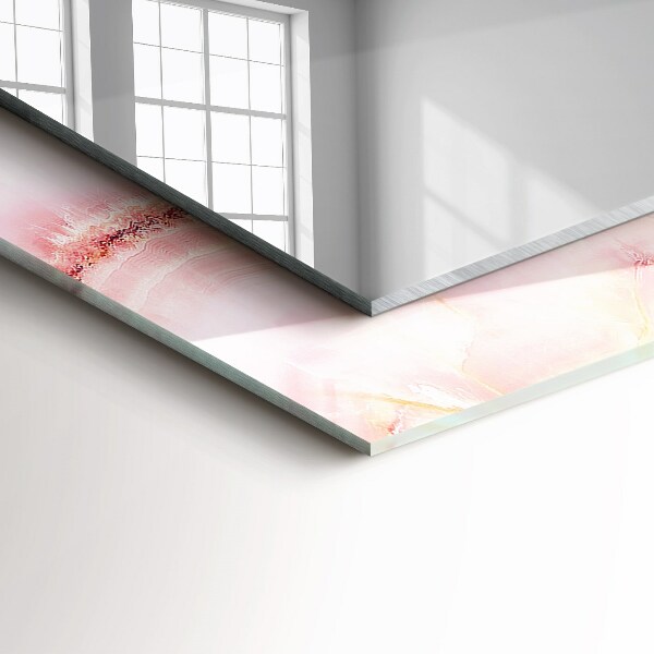 Design tükör Rózsaszín márványminta