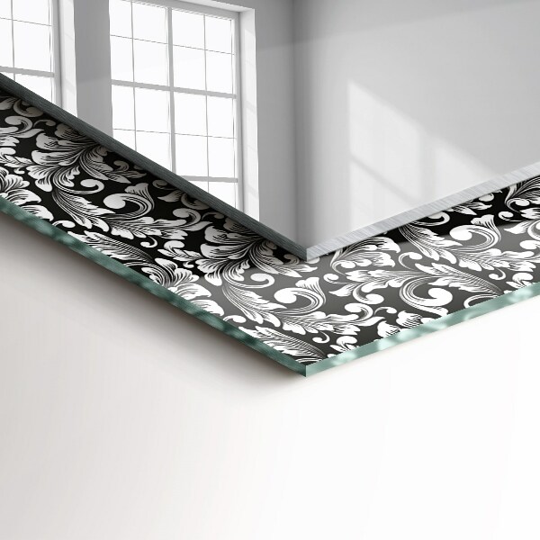 Dísztükör Fekete-fehér díszek