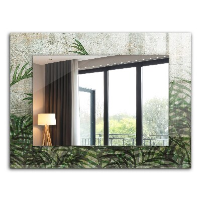 Dekor tükör Zöld páfránylevelek