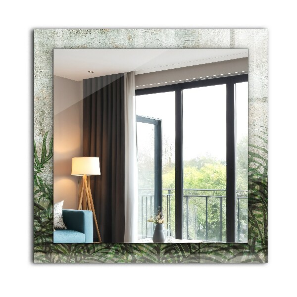 Dekor tükör Zöld páfránylevelek