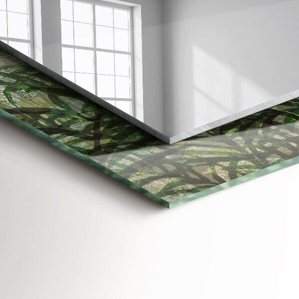 Dekor tükör Zöld páfránylevelek