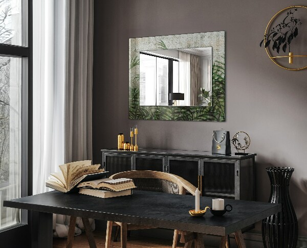 Dekor tükör Zöld páfránylevelek