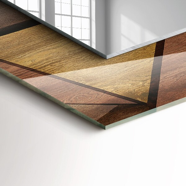 Díszes tükör Geometriai minták a fában