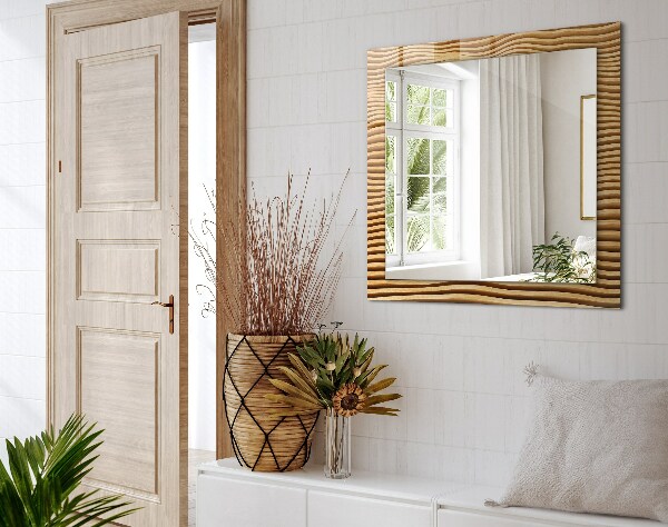 Tükör fali dísz Hullámok a fában