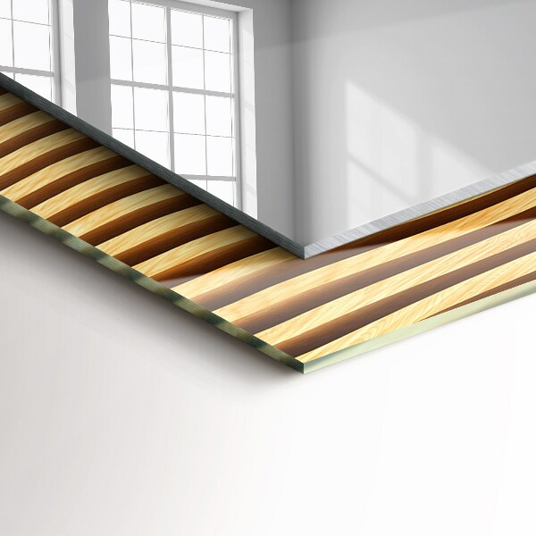 Tükör fali dísz Hullámok a fában