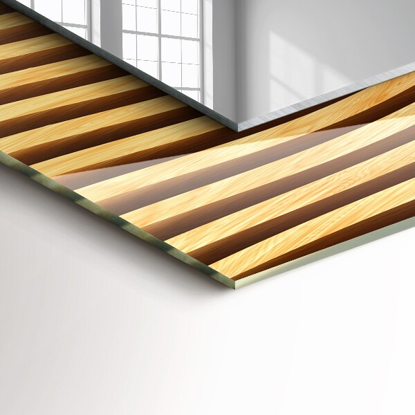 Tükör fali dísz Hullámok a fában