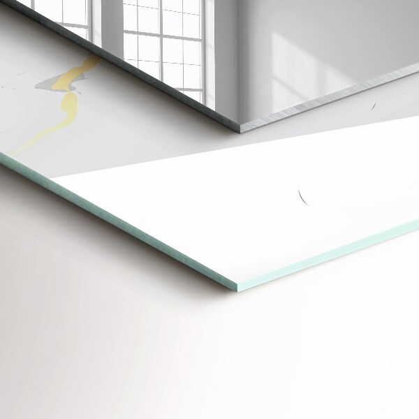 Tükör díszítéssel Fehér márvány motívumok