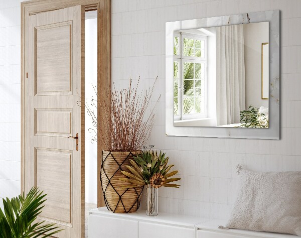 Tükör nyomtatott kerettel Fehér márvány motívumok