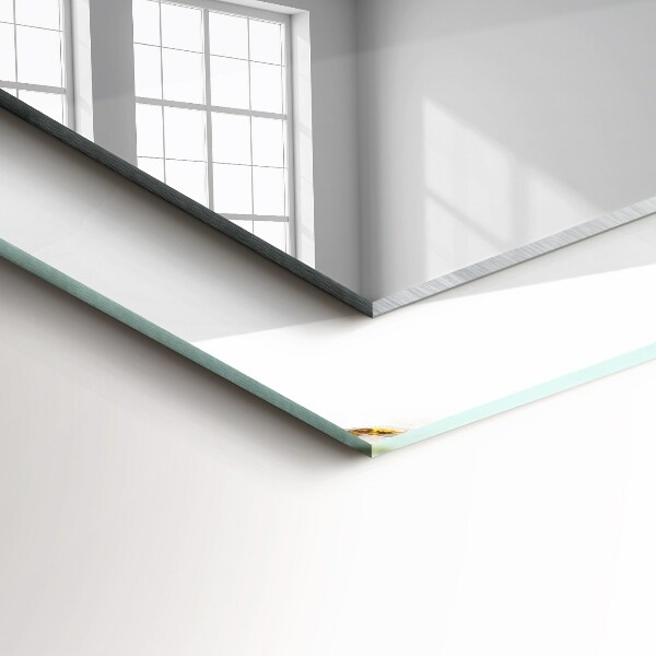 Tükör nyomtatott kerettel Fehér márvány motívumok