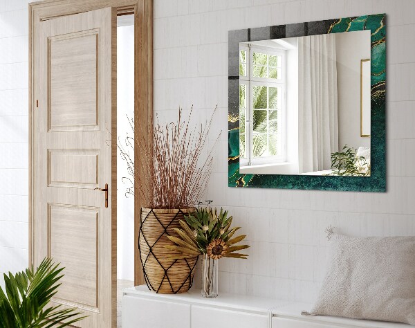 Dísztükör Zöld absztrakt művészeti motívumok