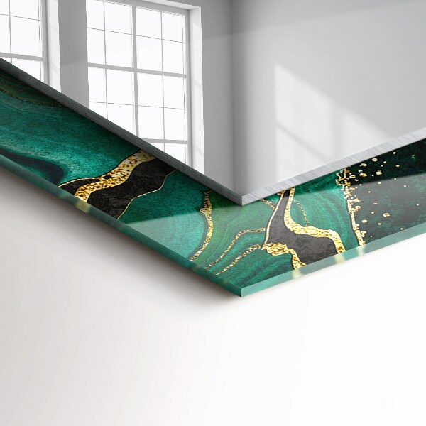 Dísztükör Zöld absztrakt művészeti motívumok