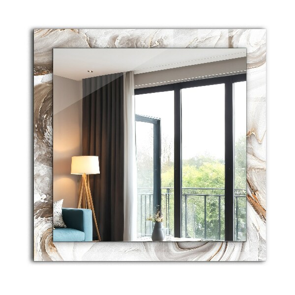 Tükör nyomtatott kerettel Absztrakt márvány motívumok