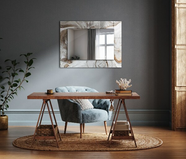 Tükör nyomtatott kerettel Absztrakt márvány motívumok