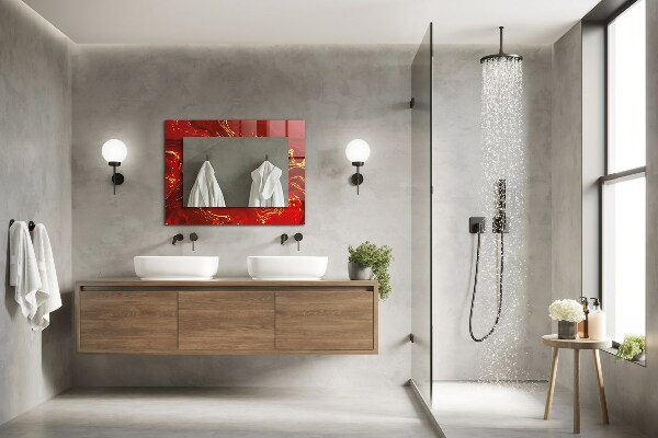 Design tükör Absztrakt piros festék