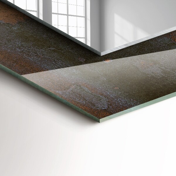 Díszes tükör Divatos rozsdás fém