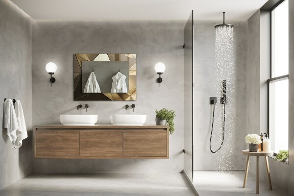 Tükör fali dísz Geometrikus formák