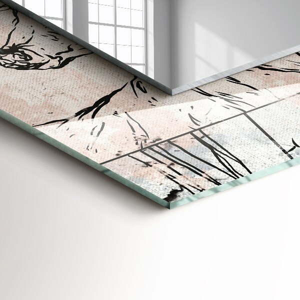 Tükör díszítéssel Szarvasagancsos növények