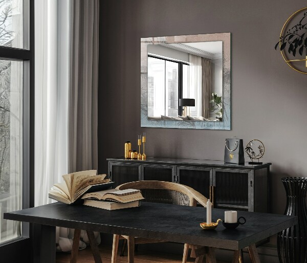 Tükör keret nyomtatással Pasztellszínű növények