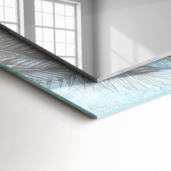 Tükör keret nyomtatással Pasztellszínű növények