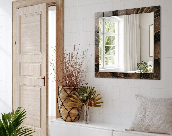 Tükör nyomtatott kerettel Trópusi levelek