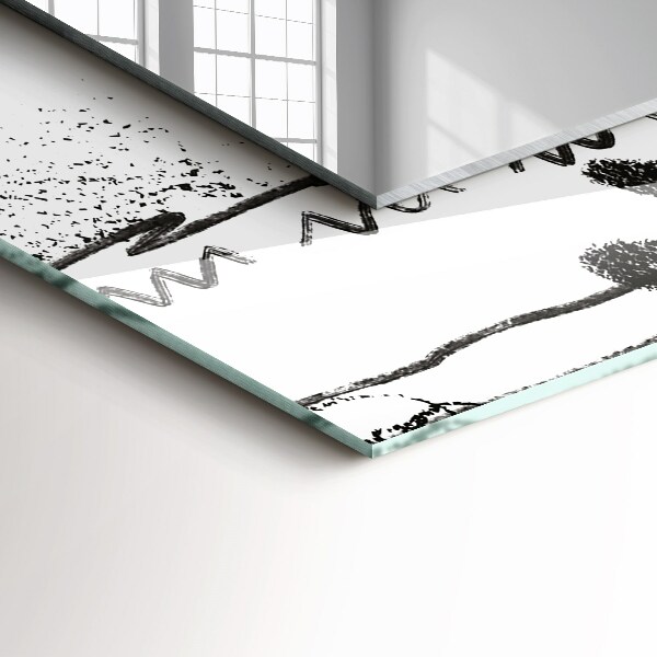 Tükör dekoráció Modern absztrakt sablonok