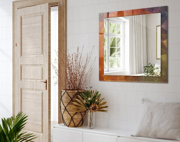 Design fali tükör Színes fraktál spirál